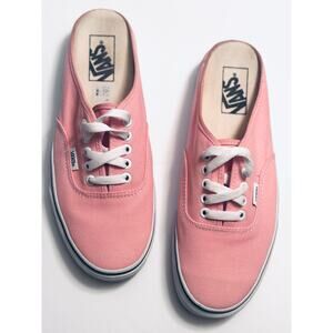 Women’s Vans Classic Authentic Mule Slip on Sneakers powder pink canvas- size 9